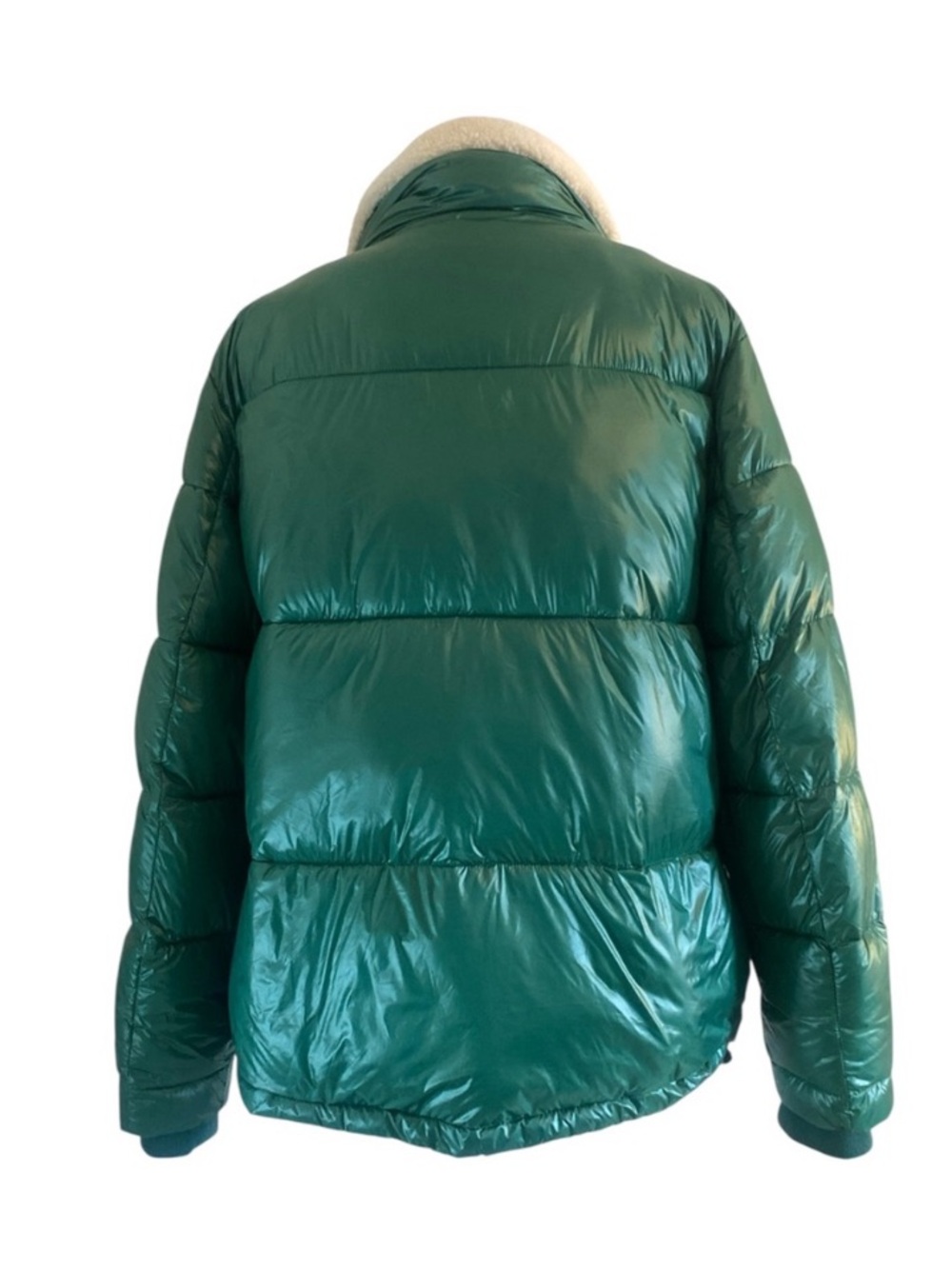 Koolaburra by UGG Shiny Green Sherpa-Trim Puffer Coat/Jacket Size Women’s XL - Picture 4 of 6